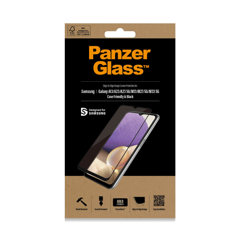 Produktbild för PanzerGlass 7306 skärm- och baksidesskydd till mobiltelefon Genomskinligt skärmskydd Samsung 1 styck