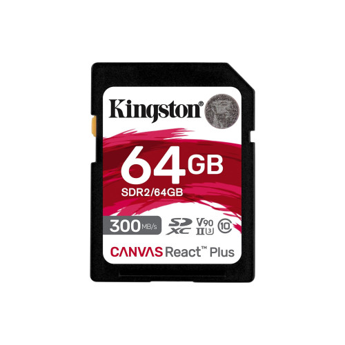 Kingston Technology Kingston Technology Canvas React Plus 64 GB SD UHS-II Klass 10