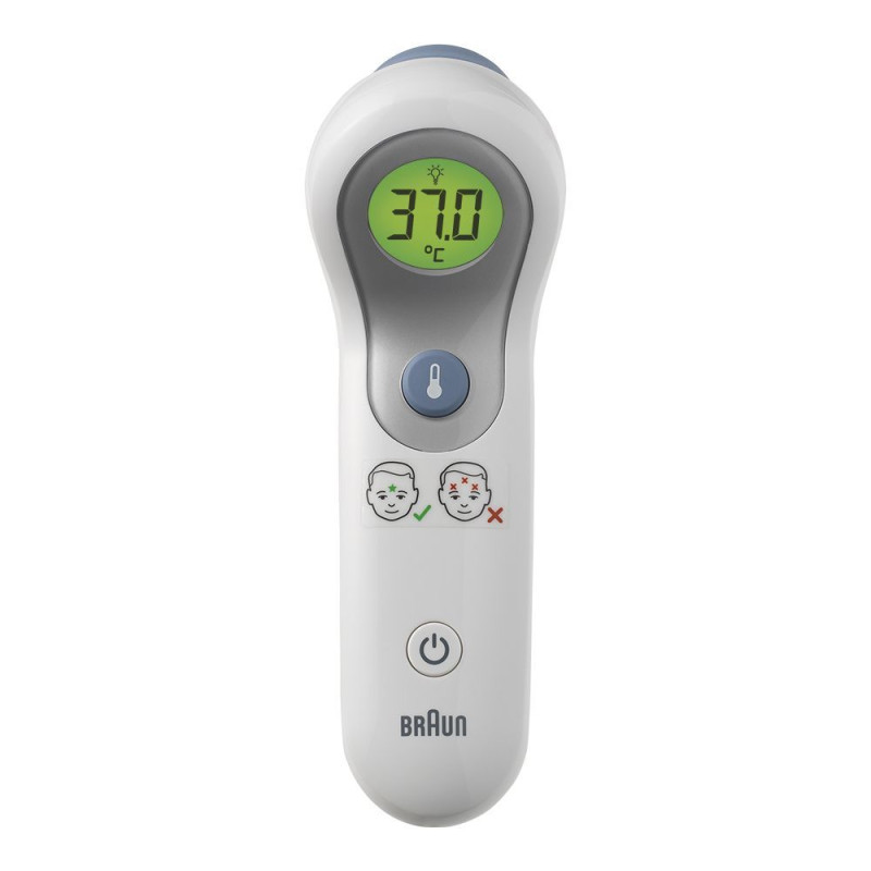 Produktbild för Braun BNT300WE digitala febertermometrar Beröringsfri termometer Vit Panna Knappar