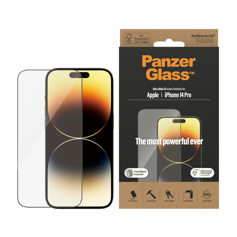 Produktbild för PanzerGlass Ultra-Wide Fit Apple iPhone Genomskinligt skärmskydd 1 styck