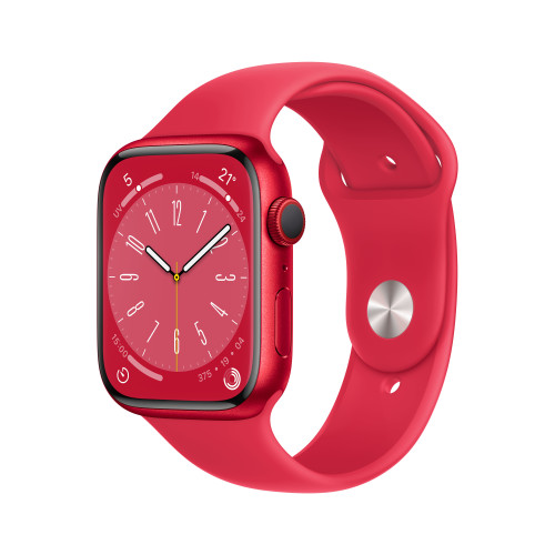 Apple Apple Watch Series 8 OLED 45 mm Digital 396 x 484 pixlar Pekskärm 4G Röd Wi-Fi GPS