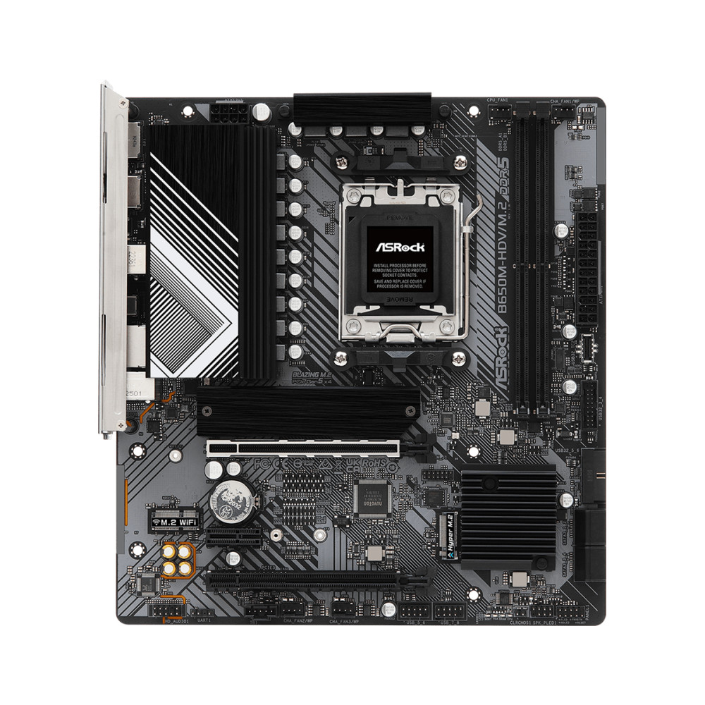 Produktbild för Asrock B650M-HDV/M.2 AMD B650 AM5-sockel micro ATX