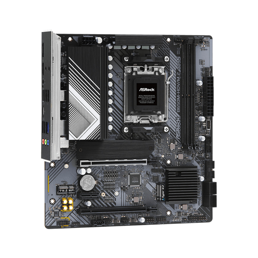 Produktbild för Asrock B650M-HDV/M.2 AMD B650 AM5-sockel micro ATX