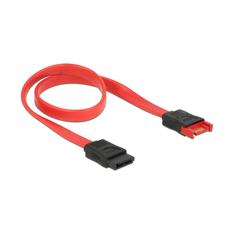 Produktbild för DeLOCK 83953 SATA-kablar 0,3 m SATA 7-pin Svart, Röd