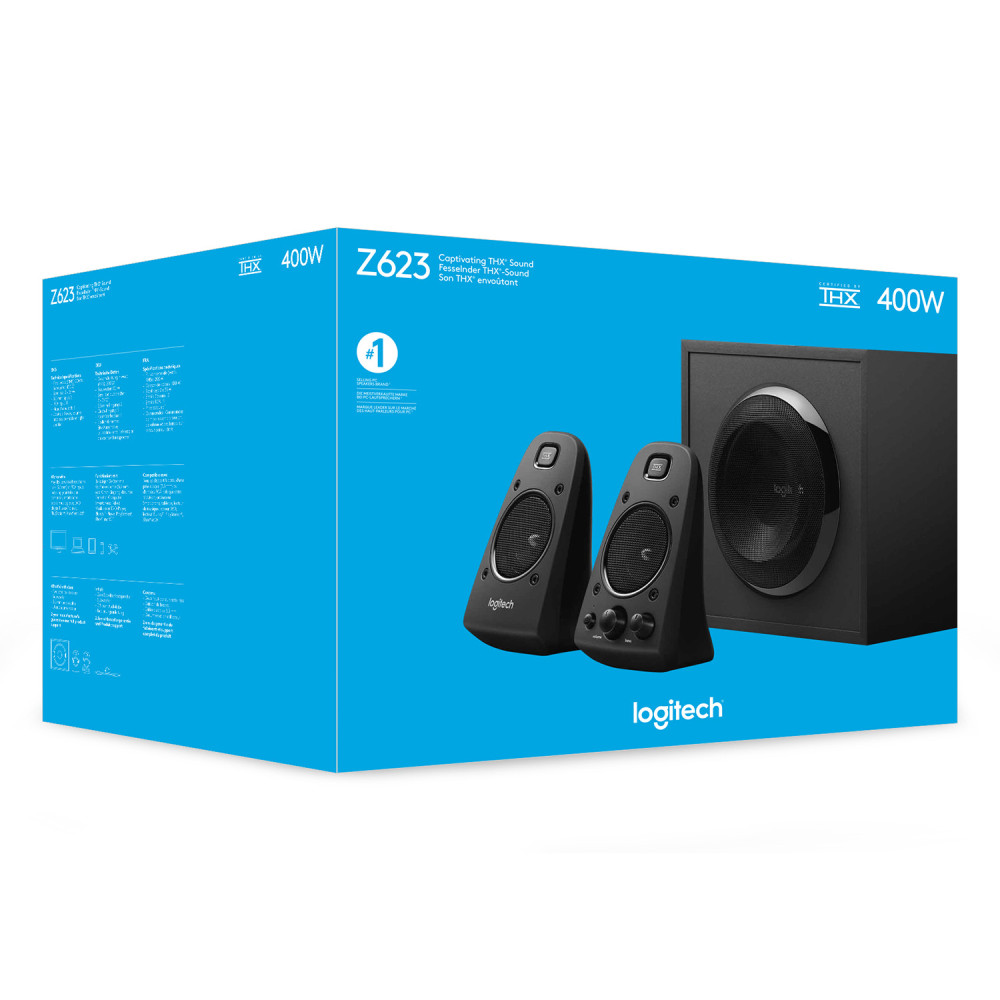 Produktbild för Logitech Z623 mikrofonset 200 W Universal Svart 2.1 kanaler 35 W