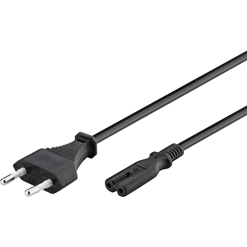 Produktbild för Goobay 50084 strömkablar Svart 1,5 m CEE7/16 C7 coupler