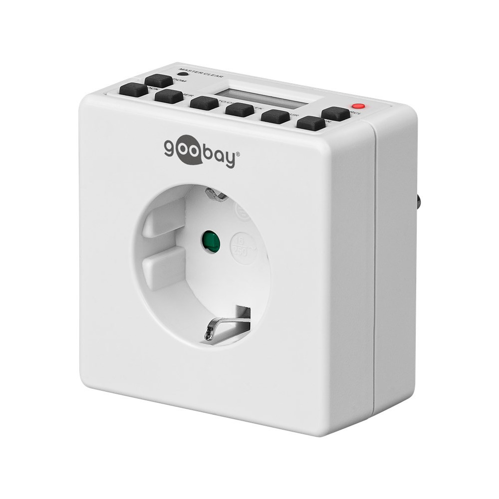 Produktbild för Goobay 93256 elektriska tidtagarur Vit Daglig timer/veckotimer