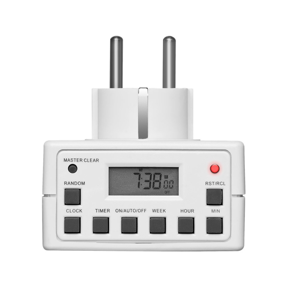 Produktbild för Goobay 93256 elektriska tidtagarur Vit Daglig timer/veckotimer