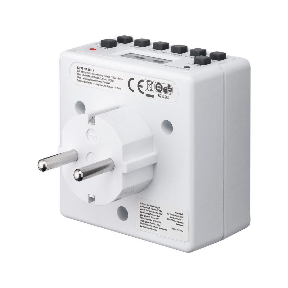Produktbild för Goobay 93256 elektriska tidtagarur Vit Daglig timer/veckotimer