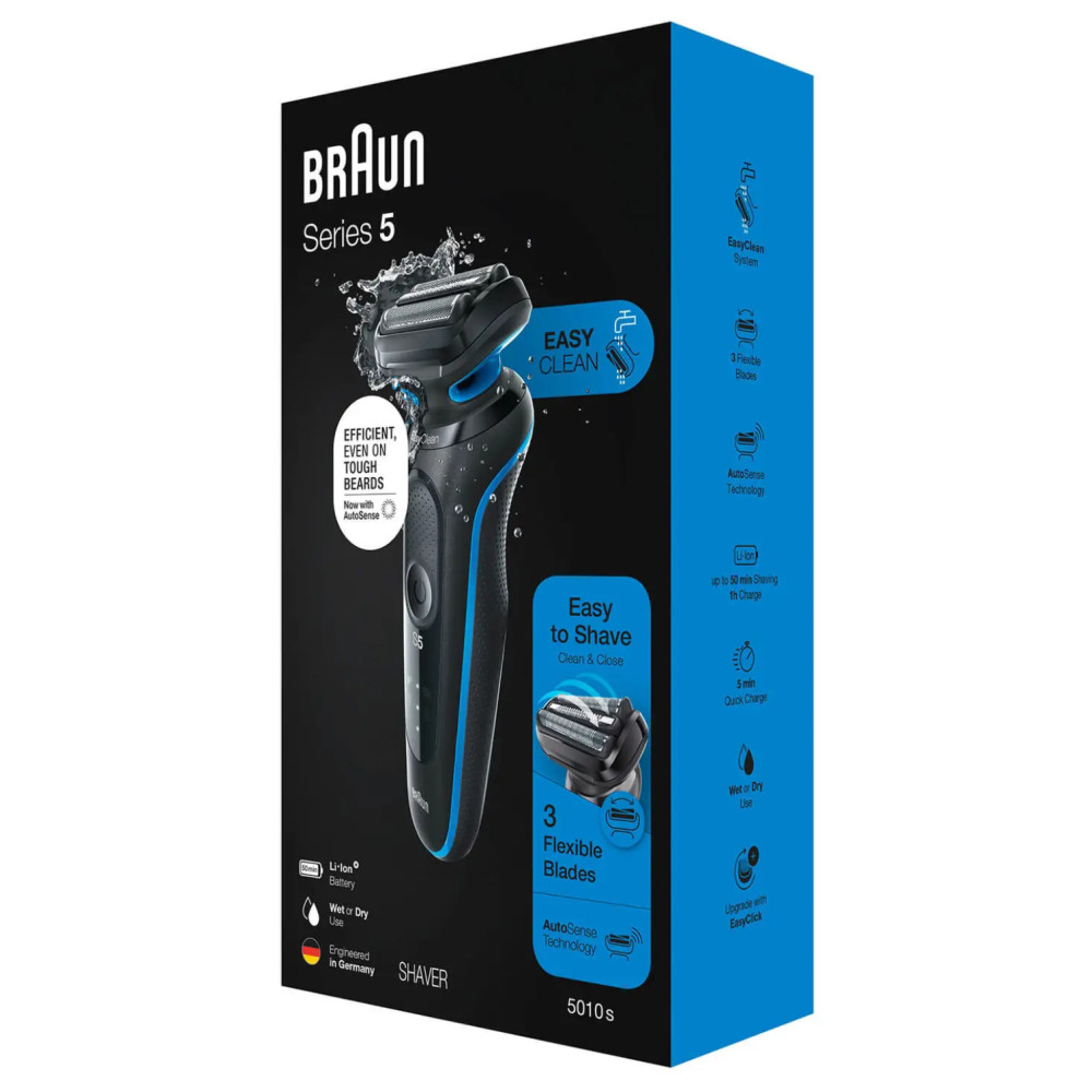 Produktbild för Braun 51-B1000s Folierakapparat Trimmer Svart, Blå
