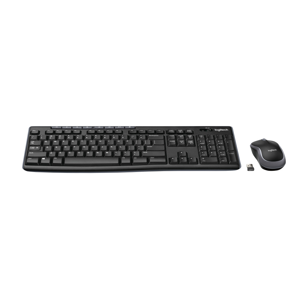 Produktbild för Logitech Wireless Combo MK270 tangentbord Mus inkluderad RF Trådlös QWERTY Nordic Svart