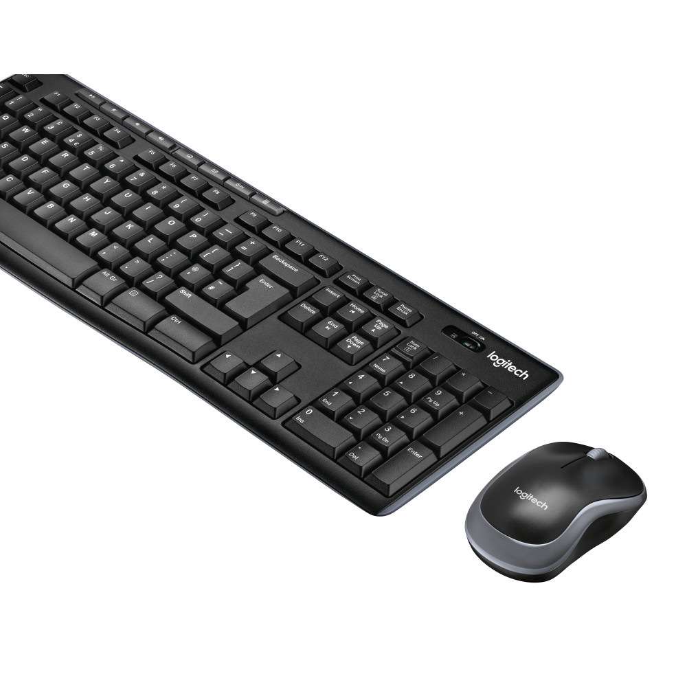 Produktbild för Logitech Wireless Combo MK270 tangentbord Mus inkluderad RF Trådlös QWERTY Nordic Svart