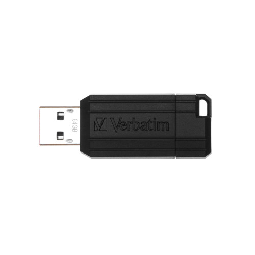 VERBATIM Verbatim PinStripe USB-sticka 64 GB USB Type-A 2.0 Svart