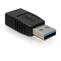 Produktbild för DeLOCK USB 3.0-A Adapter USB-A Svart