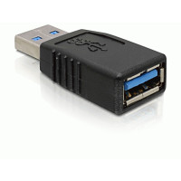 Produktbild för DeLOCK USB 3.0-A Adapter USB-A Svart