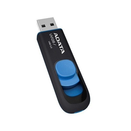 ADATA Technology ADATA 64GB DashDrive UV128 USB-sticka USB Type-A 3.2 Gen 1 (3.1 Gen 1) Svart, Blå