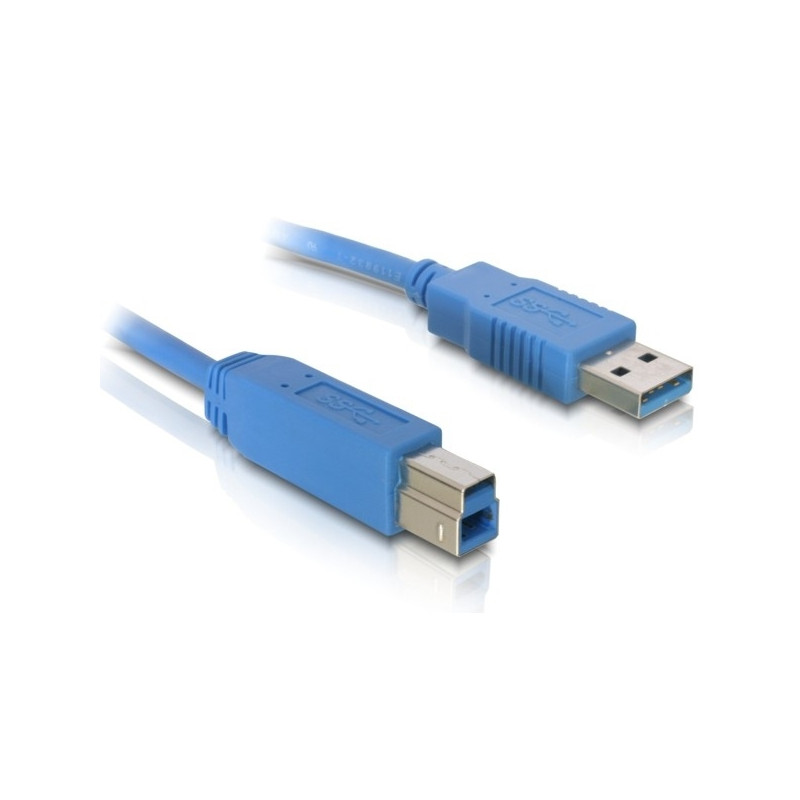 Produktbild för DeLOCK Cable USB3.0 A-B male/male 5m USB-kablar USB A USB B Blå