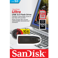 Produktbild för SanDisk Ultra USB-sticka 128 GB USB Type-A 3.0 Svart