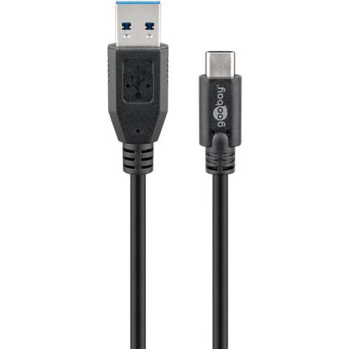 Goobay Goobay 67999 USB-kablar 0,5 m USB 3.2 Gen 1 (3.1 Gen 1) USB A USB C Svart