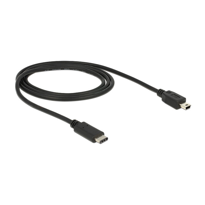 Produktbild för DeLOCK 83603 USB-kablar 1 m USB 2.0 USB C Mini-USB B Svart