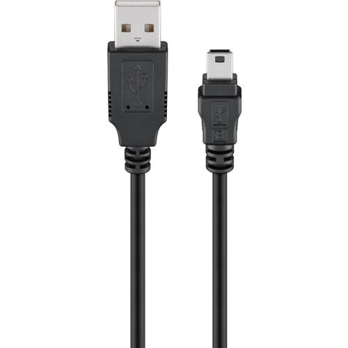 Goobay Goobay 50768 USB-kablar 3 m USB 2.0 USB A Mini-USB B Svart