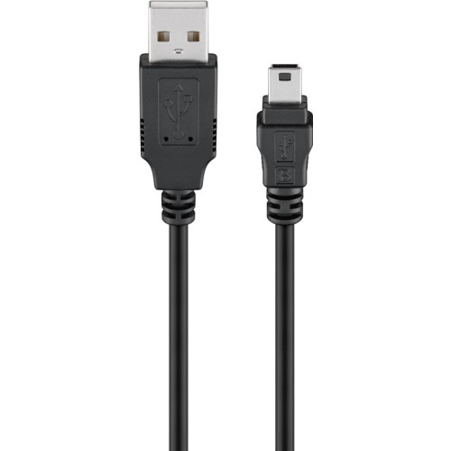 Goobay Goobay 93228 USB-kablar 0,15 m USB 2.0 USB A Mini-USB B Svart