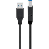 Miniatyr av produktbild för Goobay 93655 USB-kablar 1,8 m USB 3.2 Gen 1 (3.1 Gen 1) USB A USB B Svart