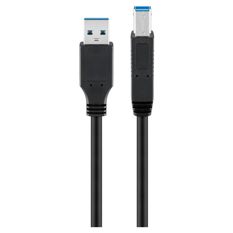 Produktbild för Goobay 93655 USB-kablar 1,8 m USB 3.2 Gen 1 (3.1 Gen 1) USB A USB B Svart