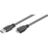 Miniatyr av produktbild för Goobay 95027 USB-kablar 3 m USB A Micro-USB B Svart