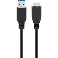 Miniatyr av produktbild för Goobay 95734 USB-kablar 0,5 m USB 3.2 Gen 1 (3.1 Gen 1) USB A Micro-USB B Svart