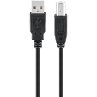 Produktbild för Goobay 68900 USB-kablar 1,8 m USB 2.0 USB A USB B Svart