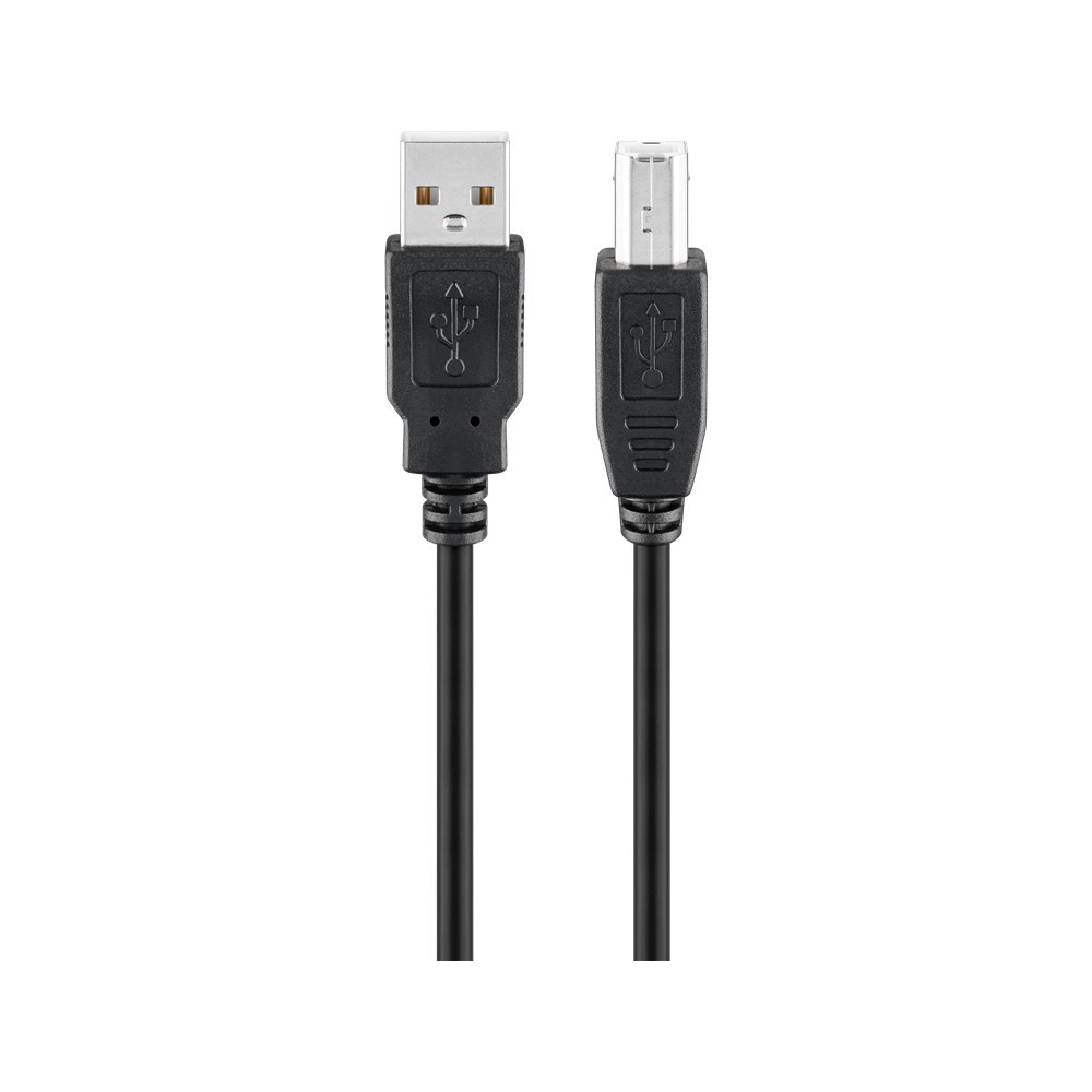 Produktbild för Goobay 68901 USB-kablar 3 m USB 2.0 USB A USB B Svart
