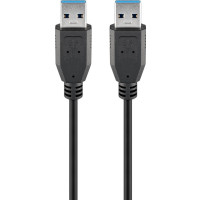 Miniatyr av produktbild för Goobay 93928 USB-kablar 1,8 m USB 3.2 Gen 1 (3.1 Gen 1) USB A Svart