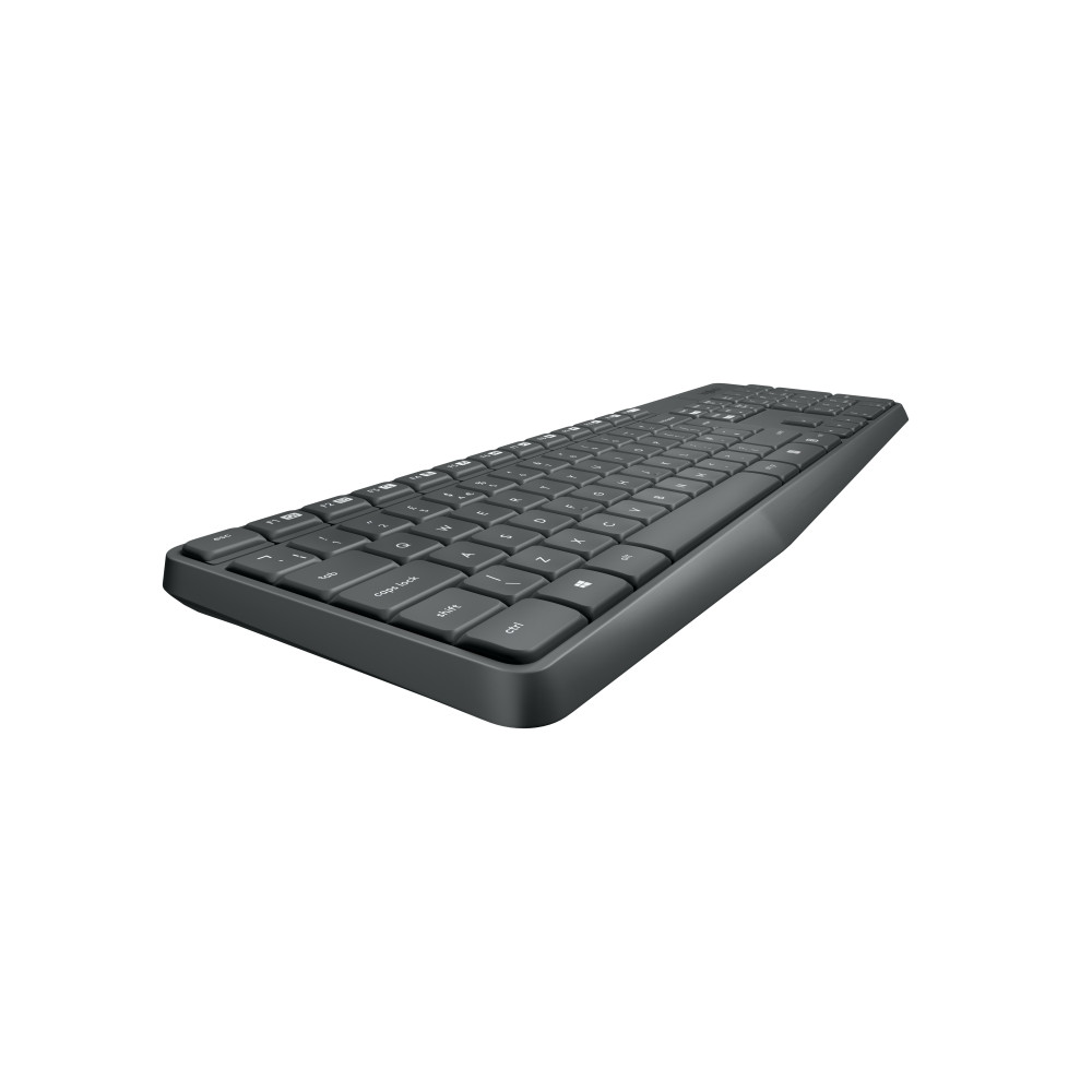Produktbild för Logitech MK235 tangentbord Mus inkluderad USB QWERTY Nordic Grå