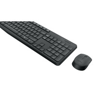 Produktbild för Logitech MK235 tangentbord Mus inkluderad USB QWERTY Nordic Grå
