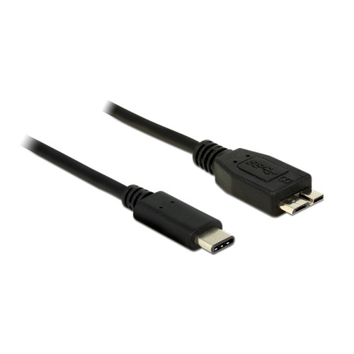 DeLOCK DeLOCK 1m USB 3.1 USB-kablar USB 3.2 Gen 2 (3.1 Gen 2) USB C Micro-USB B Svart