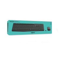 Miniatyr av produktbild för Logitech MK235 tangentbord Mus inkluderad USB QWERTY Amerikanskt internationellt Grå