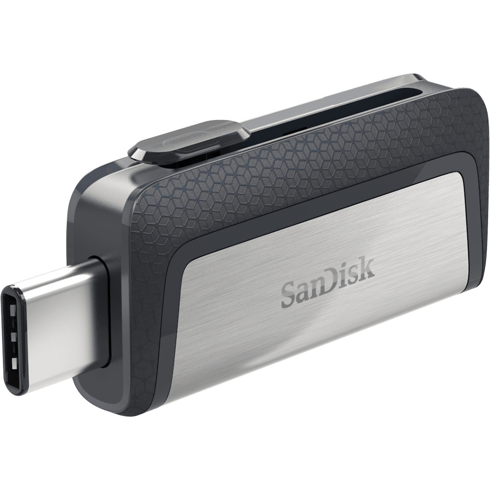 Produktbild för SanDisk Ultra Dual Drive USB Type-C USB-sticka 64 GB USB Type-A / USB Type-C 3.2 Gen 1 (3.1 Gen 1) Svart, Silver