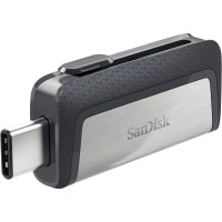 Produktbild för SanDisk Ultra Dual Drive USB Type-C USB-sticka 64 GB USB Type-A / USB Type-C 3.2 Gen 1 (3.1 Gen 1) Svart, Silver