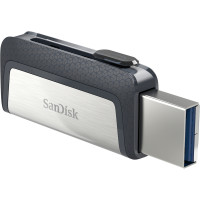 Produktbild för SanDisk Ultra Dual Drive USB Type-C USB-sticka 64 GB USB Type-A / USB Type-C 3.2 Gen 1 (3.1 Gen 1) Svart, Silver