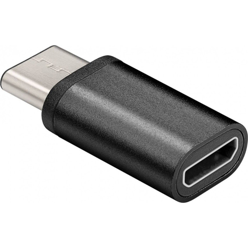 Produktbild för Goobay 56635 kabelomvandlare (hane/hona) USB-C USB 2.0 Micro-Buchse (Typ B) Svart