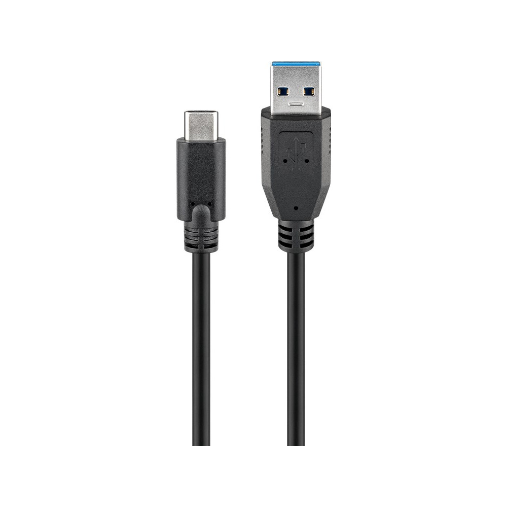 Produktbild för Goobay 44712 USB-kablar 1 m USB 3.2 Gen 1 (3.1 Gen 1) USB A USB C Svart