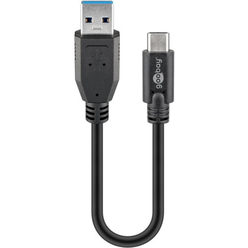 Goobay Goobay 45247 USB-kablar 0,15 m USB 3.2 Gen 1 (3.1 Gen 1) USB A USB C Svart