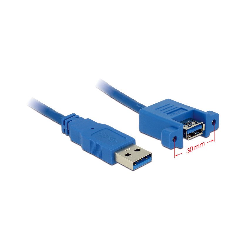 Produktbild för DeLOCK USB 3.0 A, 1m USB-kablar USB 3.2 Gen 1 (3.1 Gen 1) USB A Blå