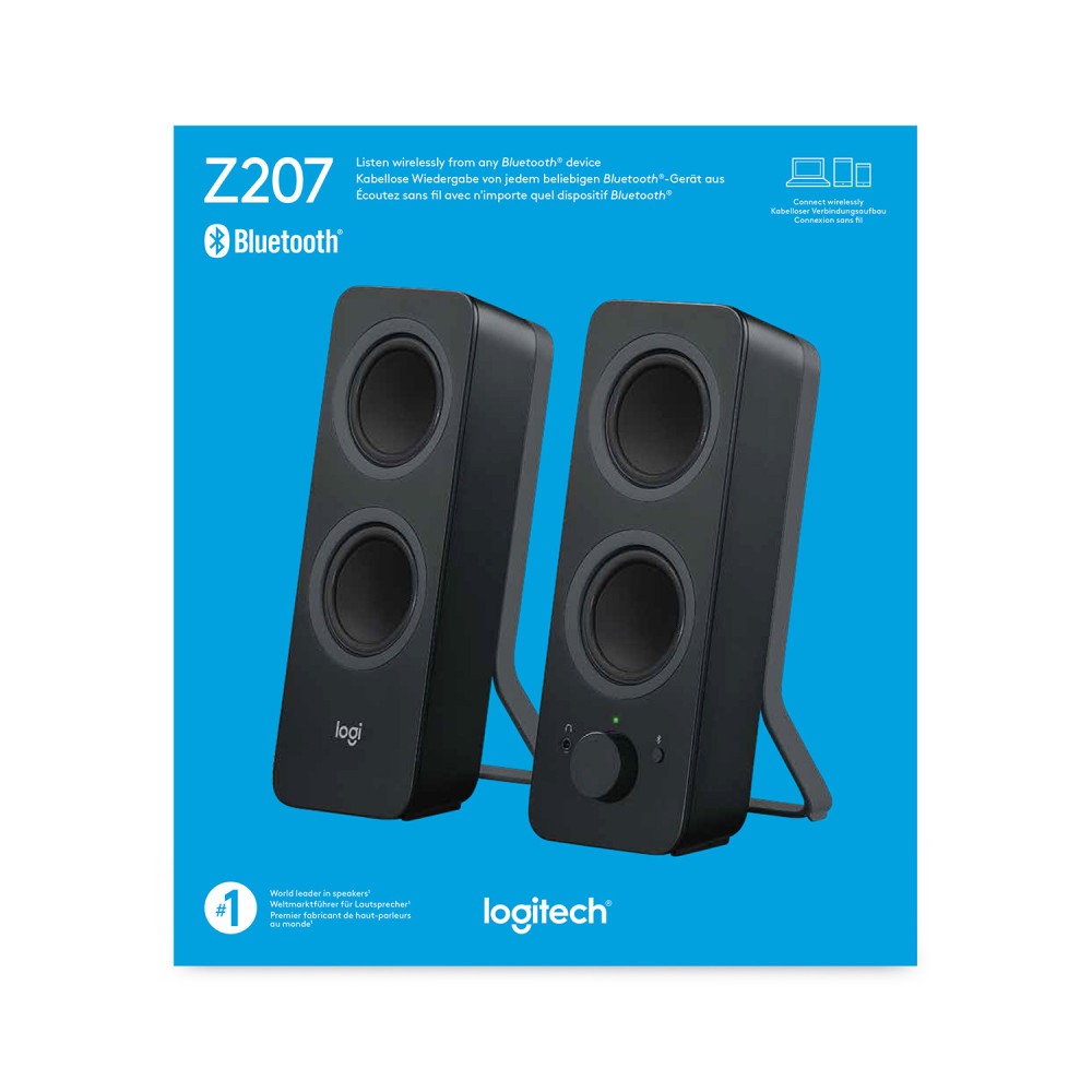 Produktbild för Logitech Z207 högtalare Svart Kabel & Trådlös 5 W