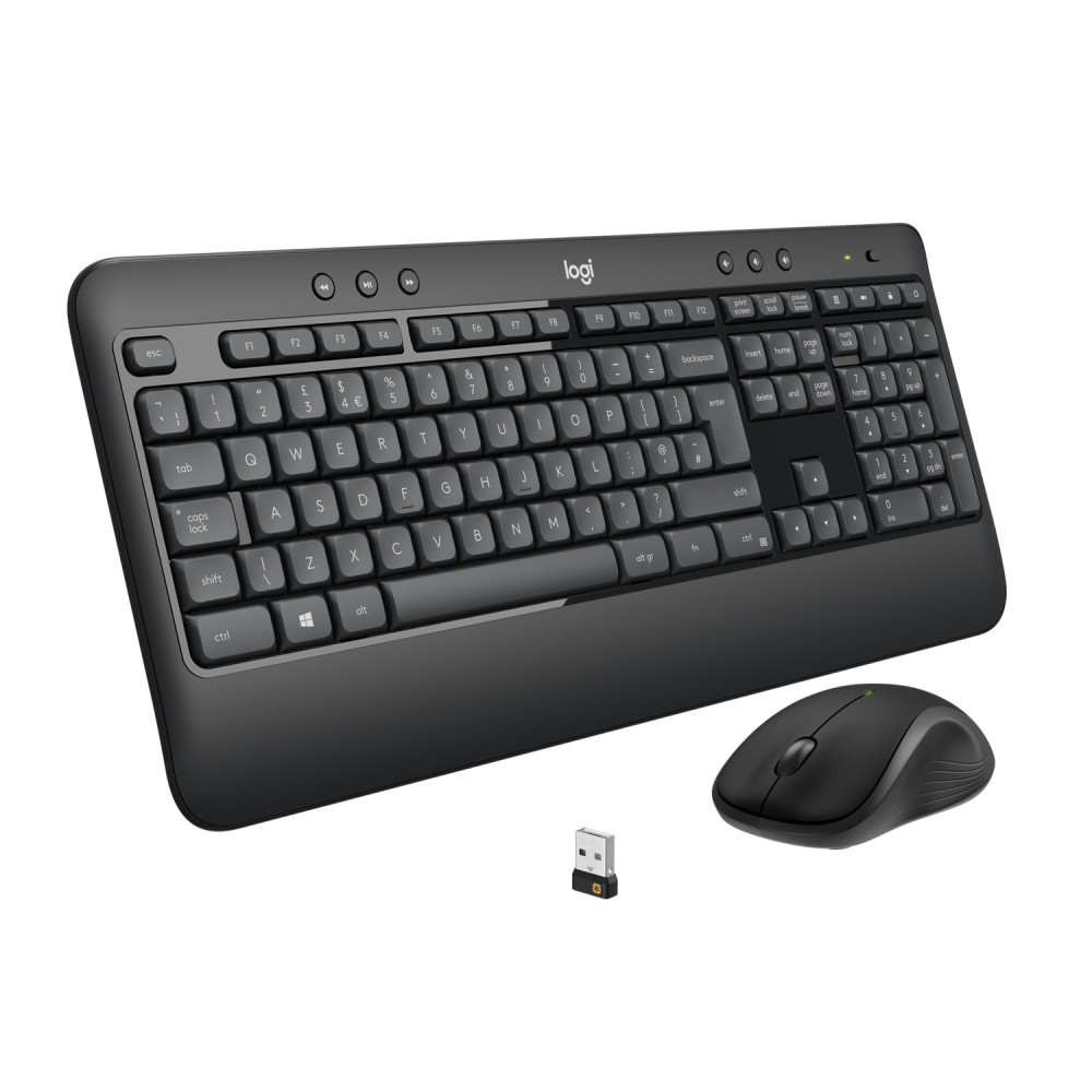 Produktbild för Logitech Advanced MK540 tangentbord Mus inkluderad USB QWERTY Holländsk Svart, Vit