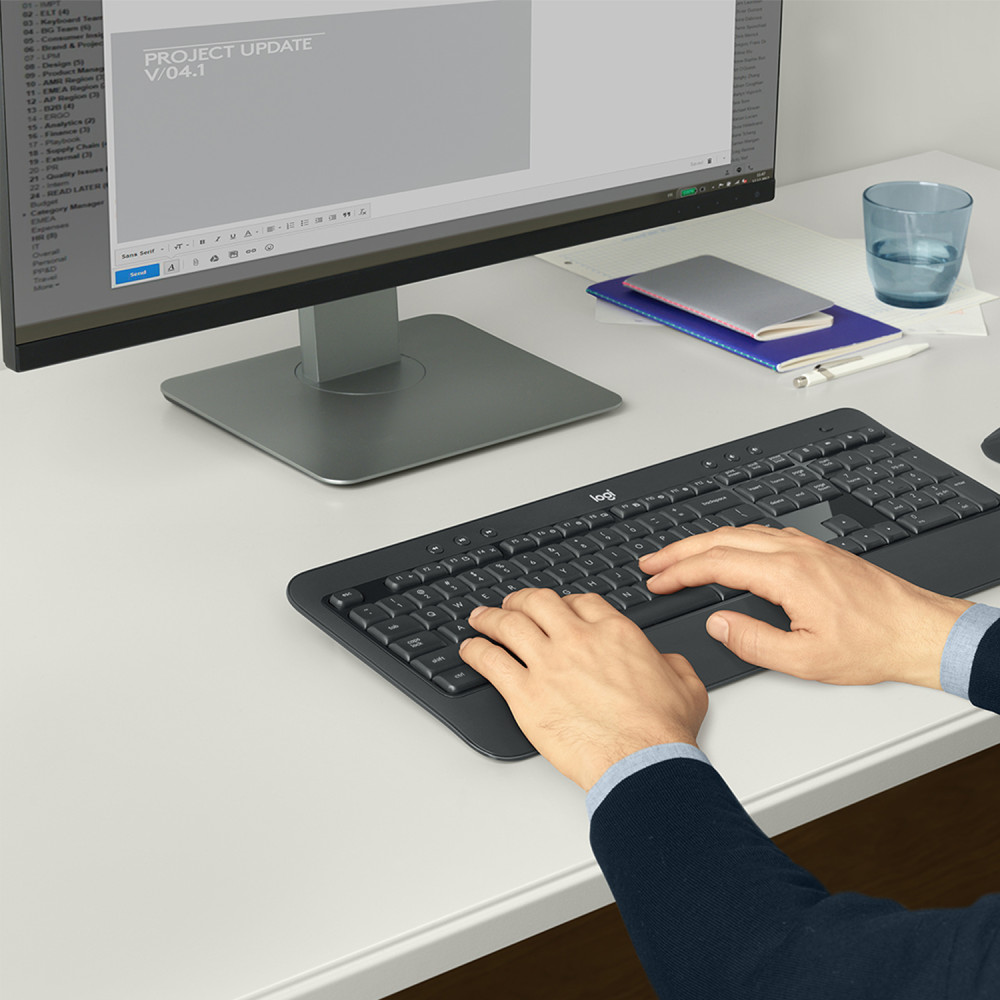 Produktbild för Logitech Advanced MK540 tangentbord Mus inkluderad USB QWERTY Holländsk Svart, Vit