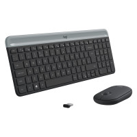 Produktbild för Logitech MK470 tangentbord Mus inkluderad RF Trådlös QWERTY Nordic grafit