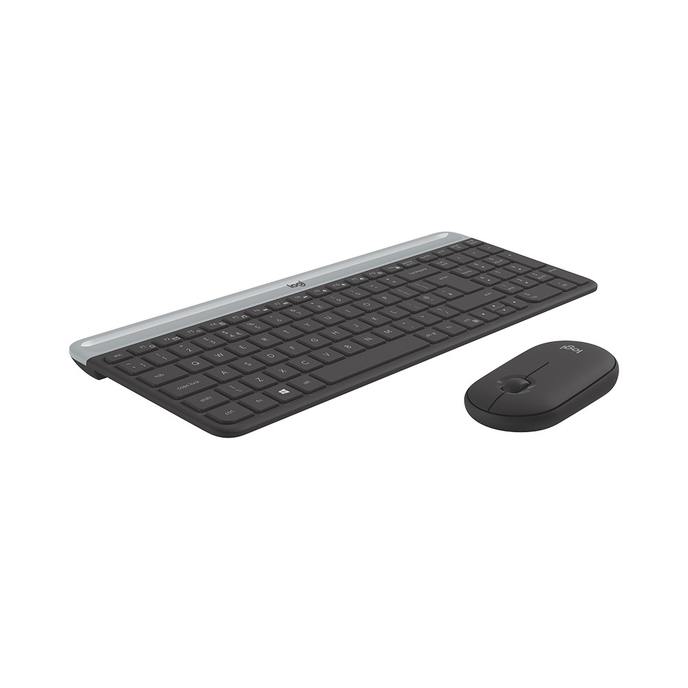 Produktbild för Logitech MK470 tangentbord Mus inkluderad RF Trådlös QWERTY Nordic grafit