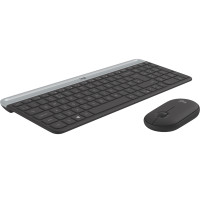 Produktbild för Logitech MK470 tangentbord Mus inkluderad RF Trådlös QWERTY Nordic grafit